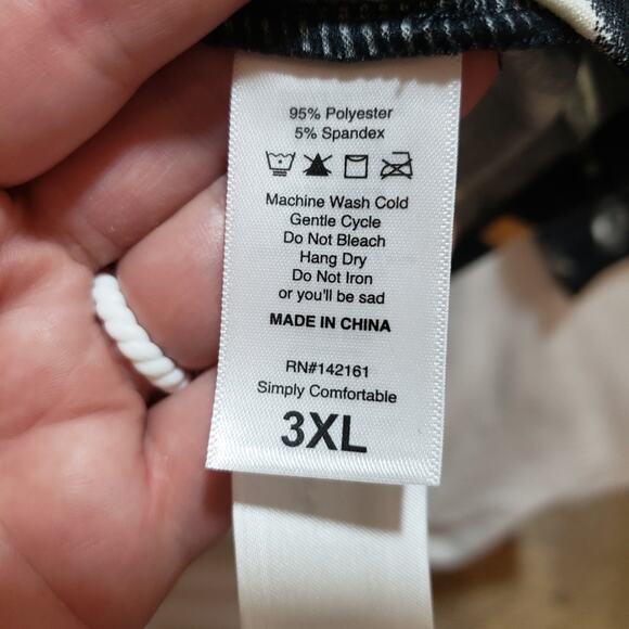 Lularoe Lynnae Shirt Womens 3XL Black High Low Scooped Neck Long Sleeve Top New - Picture 4 of 5